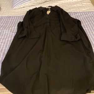 Black shirt dress